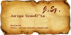 Juriga Szavéta névjegykártya